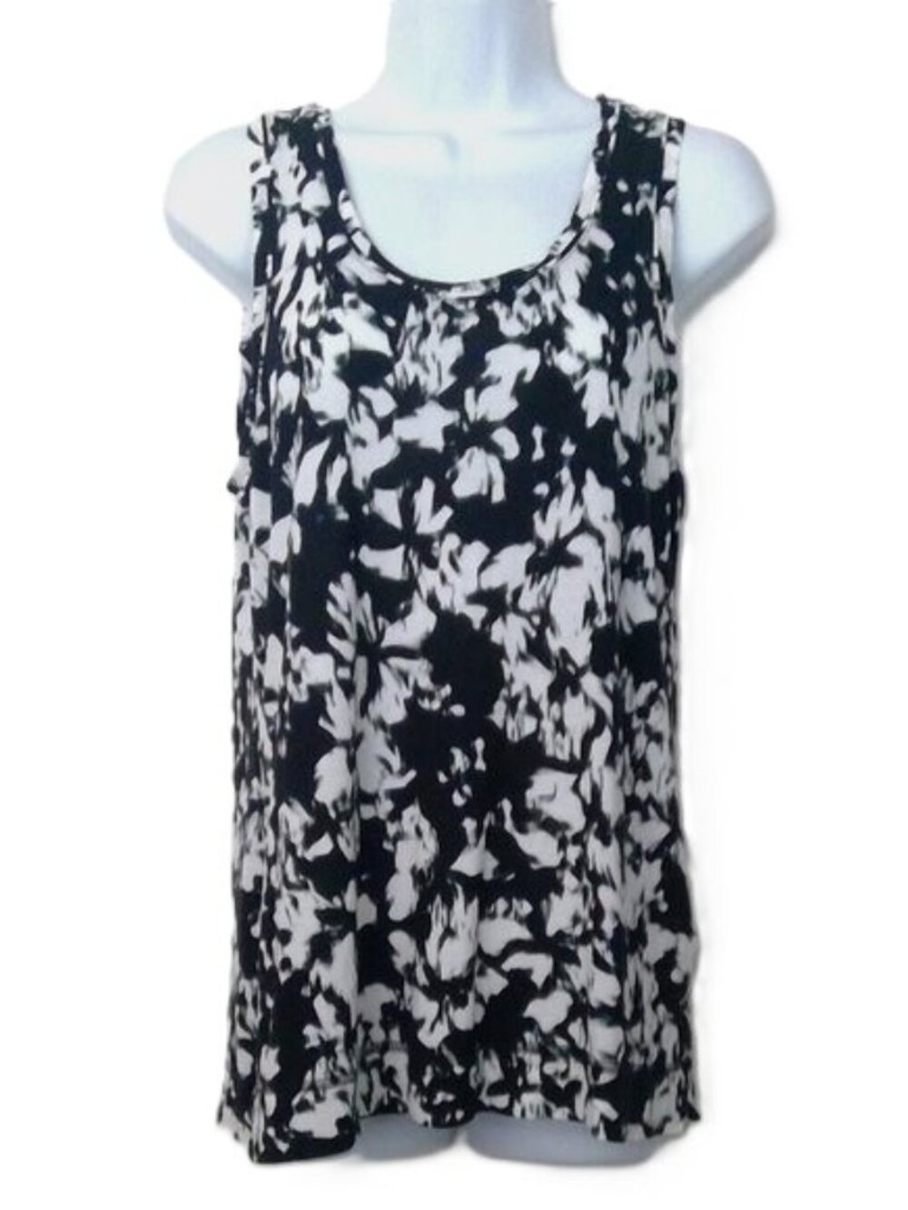 Simply Vera Vera Wang Top Sleeveless Tie Dye Pullover Stretch Rayon Soft EUC M